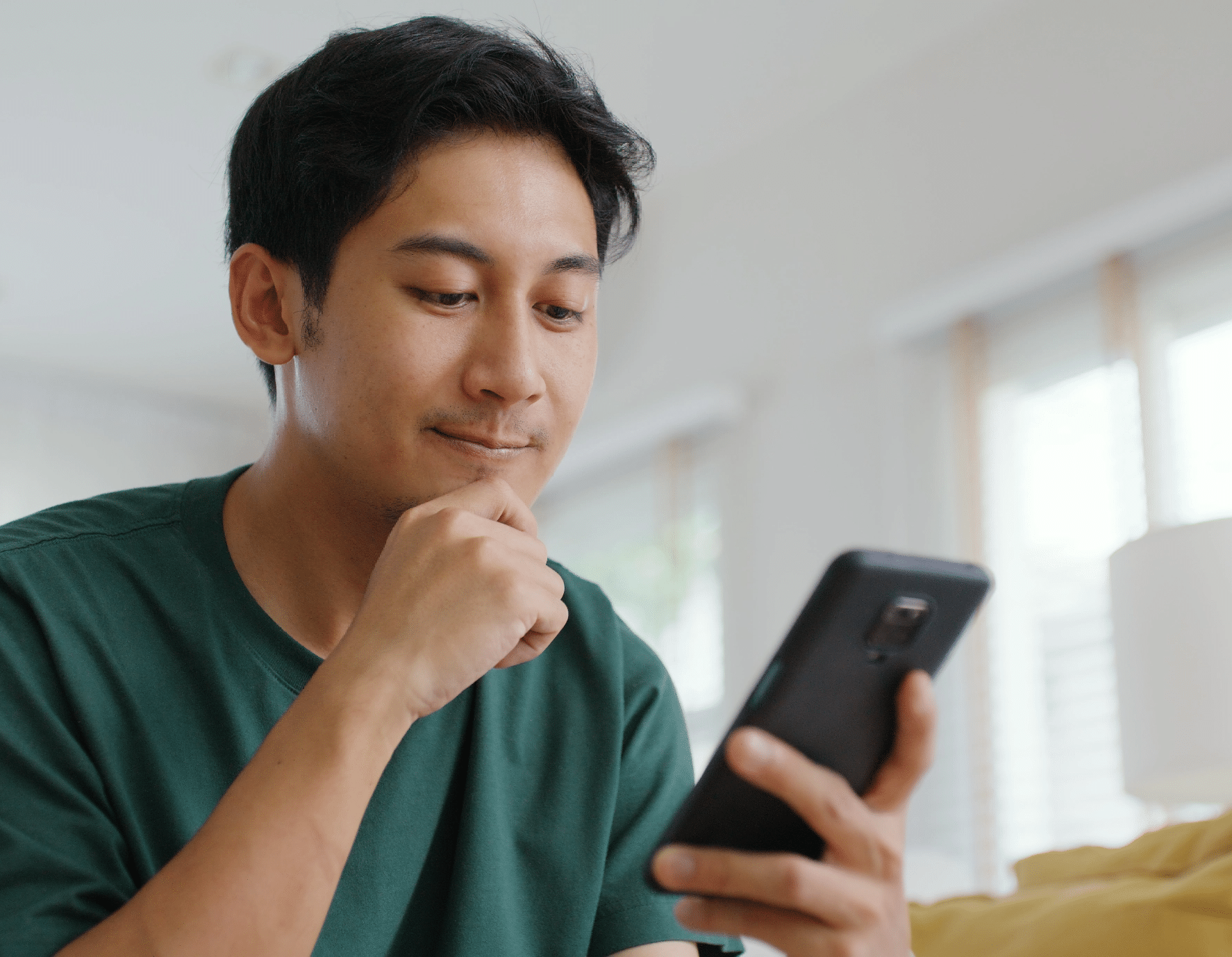 Man Viewing Mobile Device